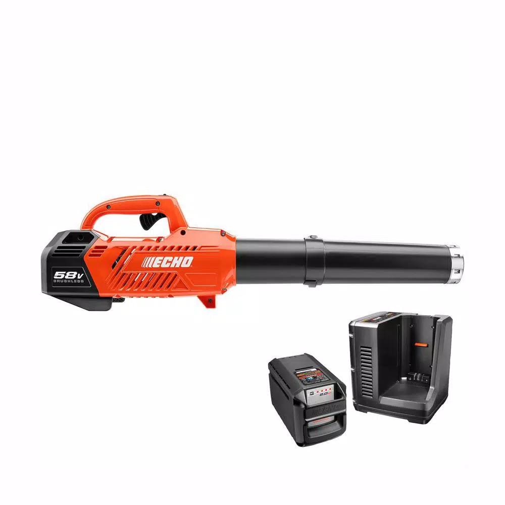 ECHO 58V Cordless Brushless Handheld Blower, 550 CFM, 145 MPH, Includes 2Ah Battery & Charger