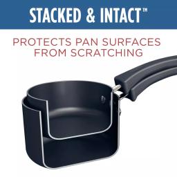 Farberware Neat Nest 1-Quart Aluminum Nonstick Saucepan with Glass Lid, Black thumbnail 6