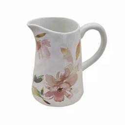 Split P First Blush 74 oz. Ceramic Pitcher with Floral Pattern thumbnail 1