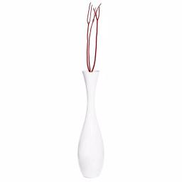 Uniquewise 43.5 in. White Modern Trumpet Floor Vase - Sleek Fiberglass Decorative Vase thumbnail 2