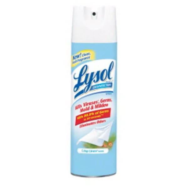 Lysol Crisp Linen Disinfectant Spray, 19 oz (12-Pack)
