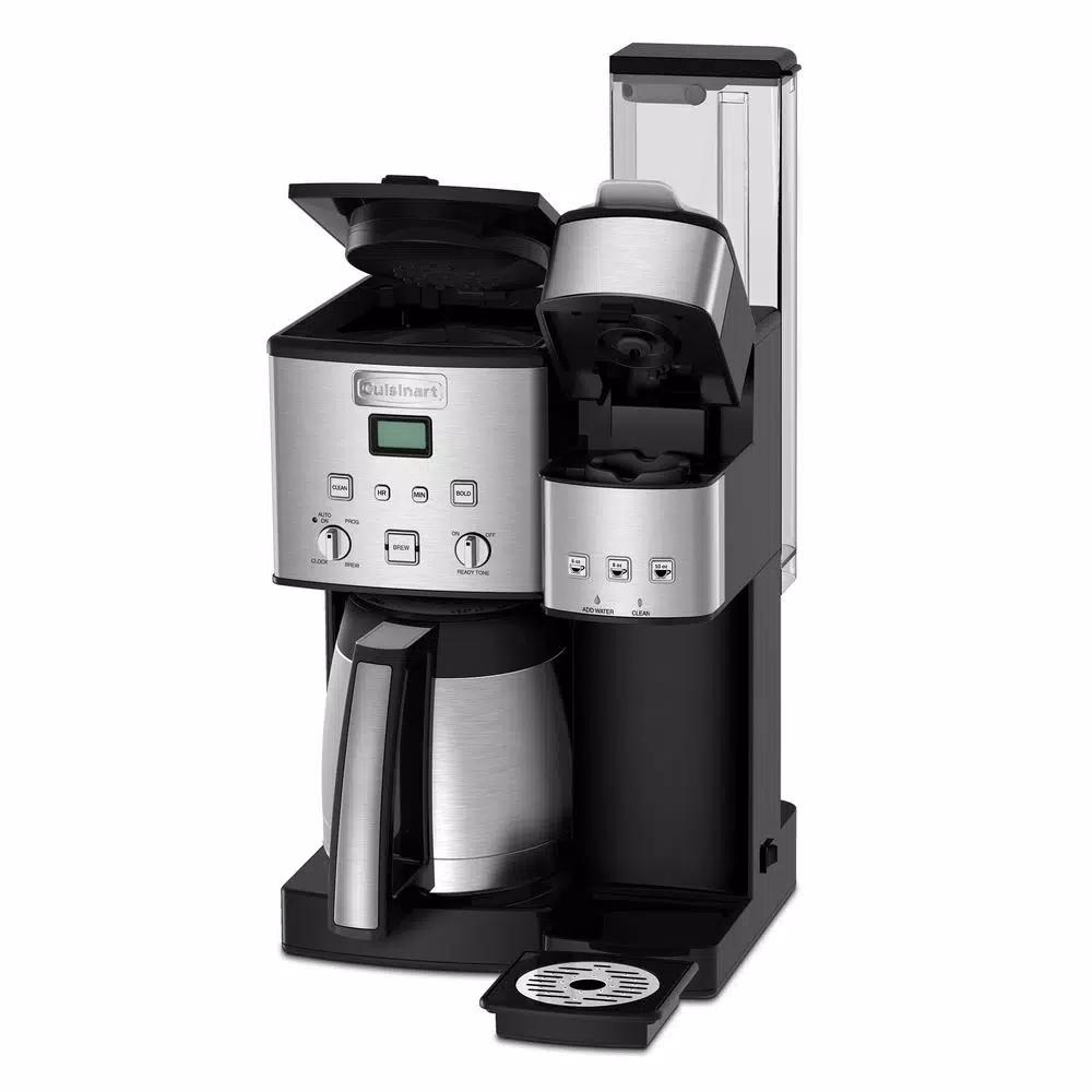 Cuisinart Coffee Center 10-Cup Thermal Coffeemaker and Single-Serve Brewer, Brushed Chrome