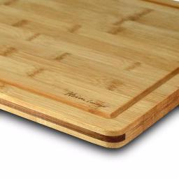 Heim Concept Premium Bamboo Cutting Board and Serving Tray with Drip Groove, 18 x 12 in thumbnail 3