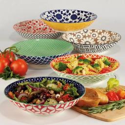 Certified International Soho Multicolored Porcelain 9 in. 32 oz. Dinner Bowls, Set of 6 thumbnail 2