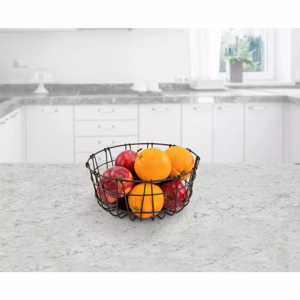 Spectrum Austin Bronze Steel Fruit Bowl - Rustic Farmhouse Design