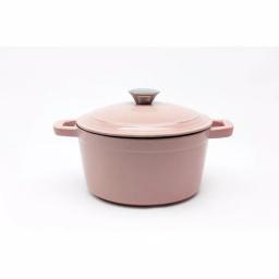 BergHOFF Neo 3 qt. Round Cast Iron Dutch Oven with Lid, Pink thumbnail 1