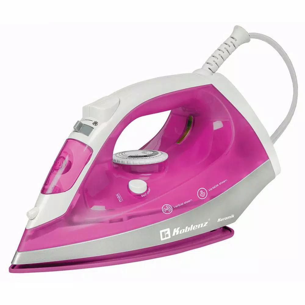 Koblenz Kitchen Magic Collection PKK-350 R Ultra Keramik Steam Iron, Pink