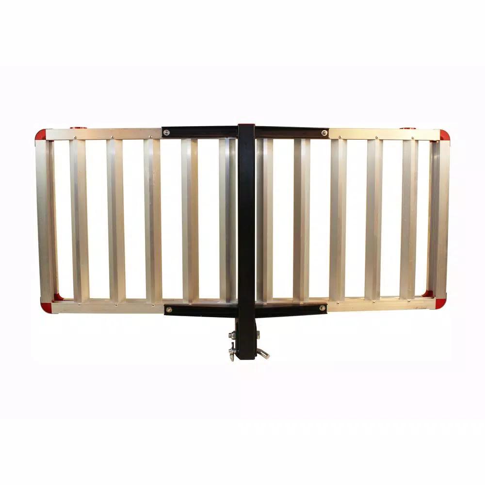 MaxxHaul 50 in. x 22 in. Aluminum Folding Hitch Cargo Carrier, 500 lb. Capacity, 2 in. Receiver