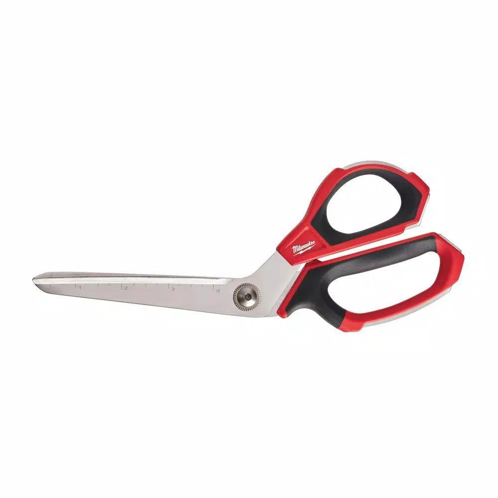 Milwaukee Jobsite Offset Scissors with Iron Carbide Micro-Serrated Blades