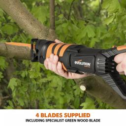 Evolution Power Tools Evolution R230RCP 7 Amp Corded Reciprocating Saw with 4 Blades thumbnail 12