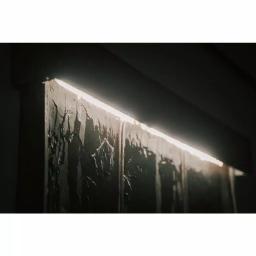 Unbranded XBrand 29 in. Natural Grey Polyresin Wall Fountain with LED Light Belt for Indoor/Outdoor Use thumbnail 1