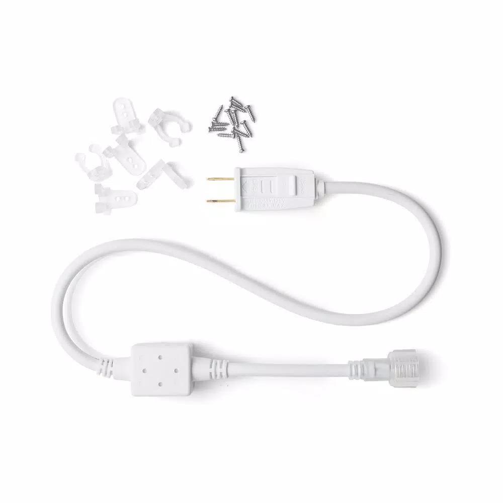DEERPORT DECOR 96 ft. White LED Rope Light 2-Pack, 360° Directional Shine Indoor/Outdoor Decorative Lighting