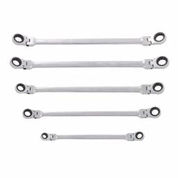 STEELMAN PRO 96747 Metric Flexible Double Box-End Universal Spline Ratcheting Wrench Set, 5-Piece thumbnail 1