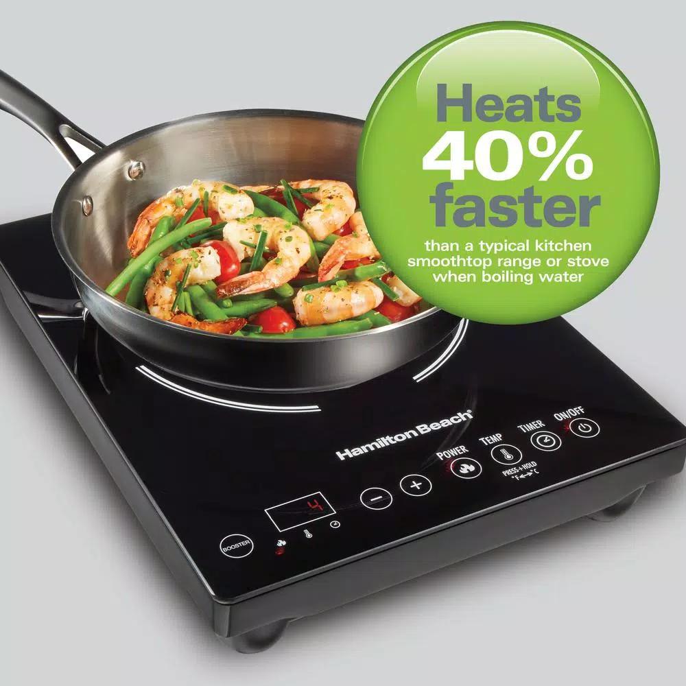Hamilton Beach 10 in. Single Burner Black Induction Cooktop