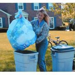 Ultrasac 33 Gallon Blue Drawstring Recycling Bags, 0.9 Mil, 45-Count thumbnail 2