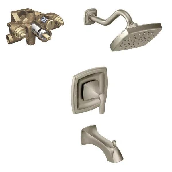 Moen Voss Single-Handle Tub and Shower Faucet with Moentrol Valve, Brushed Nickel