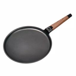 MasterPan 11 in. Non-Stick Cast Aluminum Crepe Pan with Detachable Handle, Induction Compatible, Black thumbnail 1