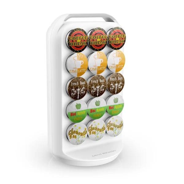 Mind Reader Apollo 30-Capacity White K-Cup Storage and Coffee Pod Carousel for Keurig