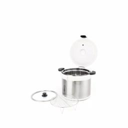 Tayama TXM-70XL 7 Qt. Stainless Steel Thermal Cooker and Slow Cooker, White thumbnail 6