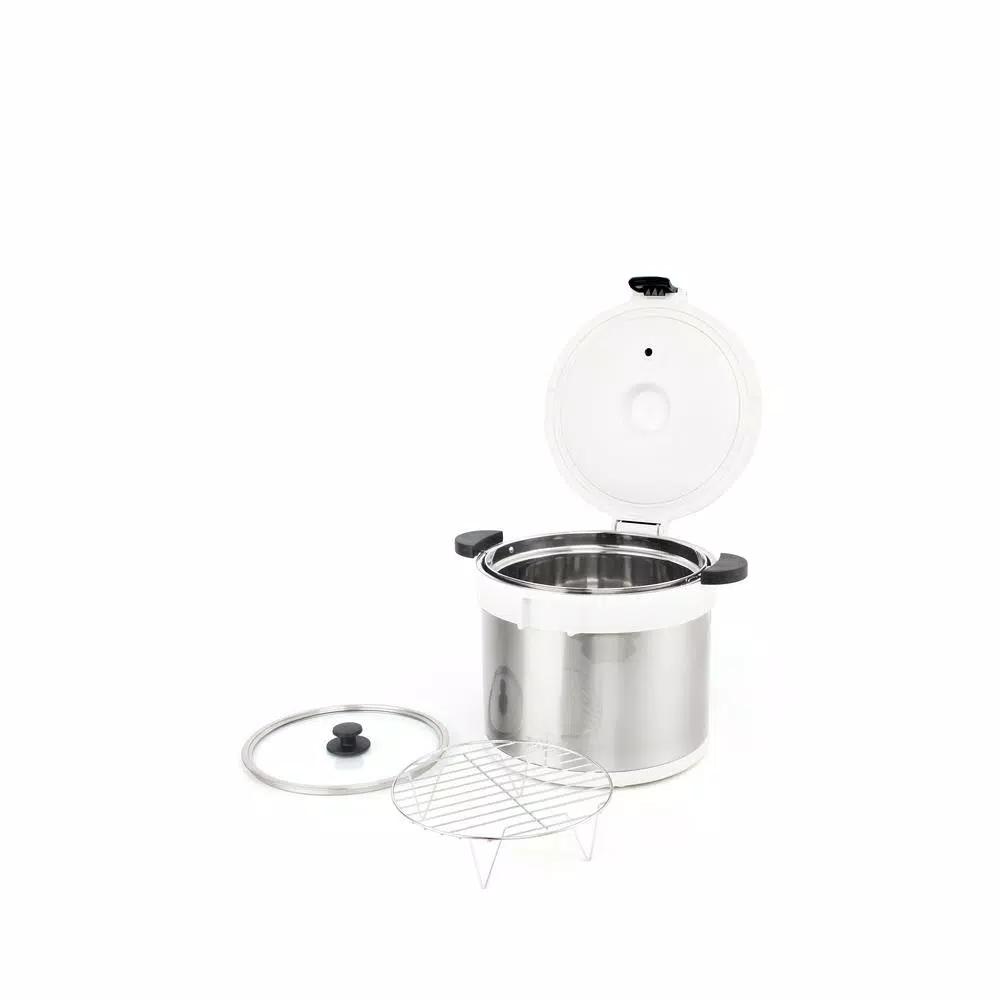 Tayama TXM-70XL 7 Qt. Stainless Steel Thermal Cooker and Slow Cooker, White