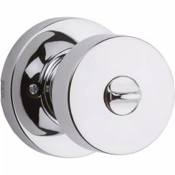 Kwikset Pismo Polished Chrome Round Exterior Entry Door Knob with SmartKey Security thumbnail 2