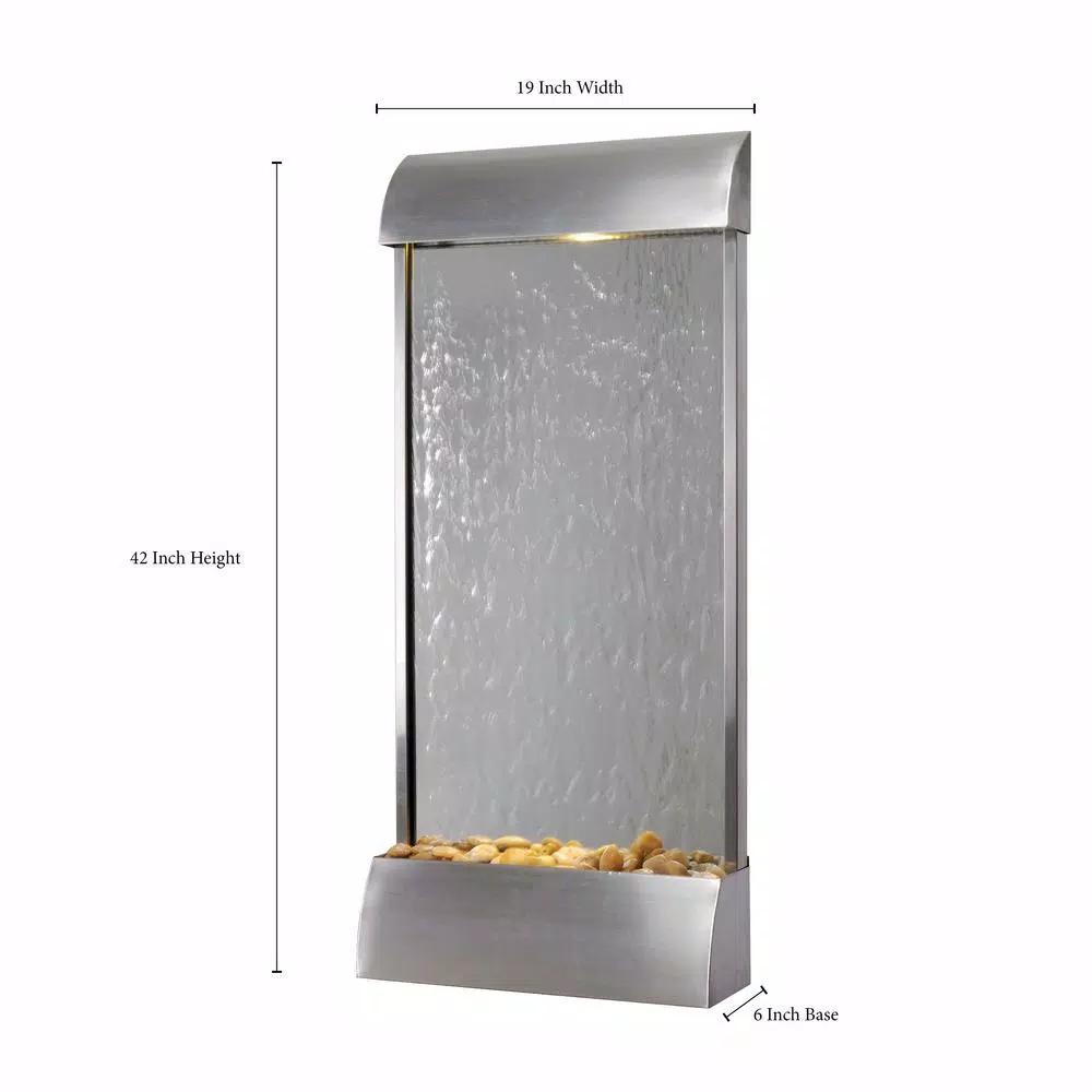 Kenroy Home Breckenridge 42 in. Stainless Steel Floor or Wall Mount Water Fountain