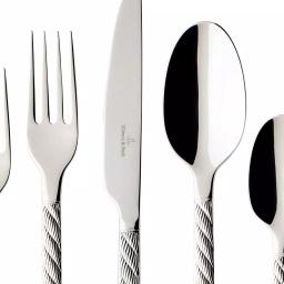 Villeroy & Boch Montauk 5-Piece 18/10 Stainless Steel Flatware Set, Coastal Rope Twist Design, Service for 1 thumbnail 2