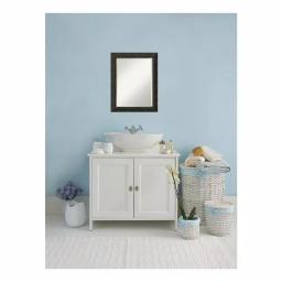 Amanti Art Signore 22.5 in. W x 28.5 in. H Rectangular Beveled Edge Bronze Wood Framed Bathroom Vanity Mirror thumbnail 4