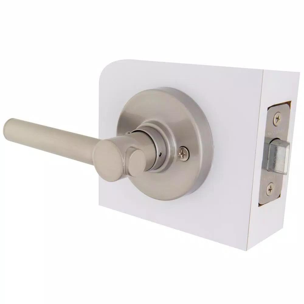 Defiant Highland Satin Nickel Passage Door Lever with Round Rose