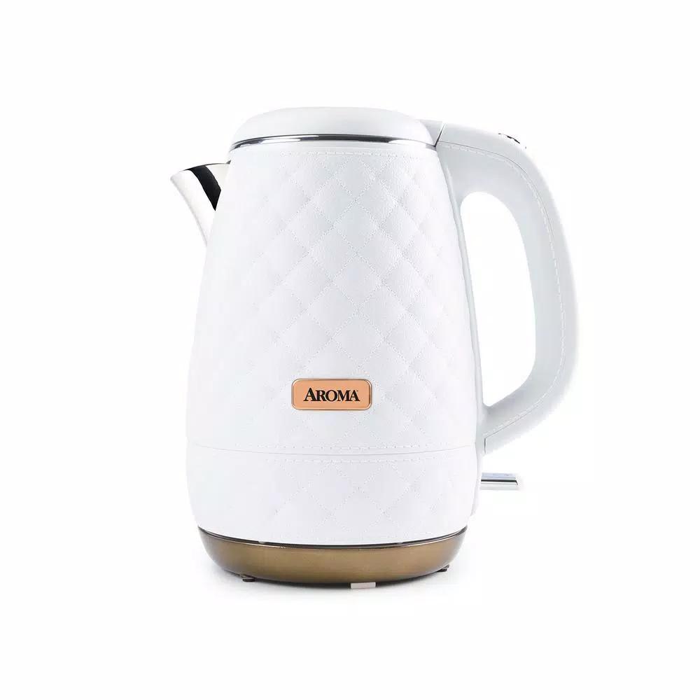 Aroma Professional 7-Cup Electric Water Kettle, 1.7L, White