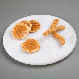 Creative Home Natural Marble Round Trivet and Cheese Serving Board, 8 in., Off-White thumbnail 4