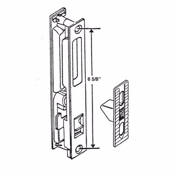 Barton Kramer #444 Chrome-Plated Sliding Patio Door Lock with Upward Locking Mechanism