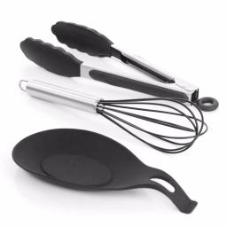 MegaChef 12-Piece Black Silicone Kitchen Utensil Set thumbnail 3
