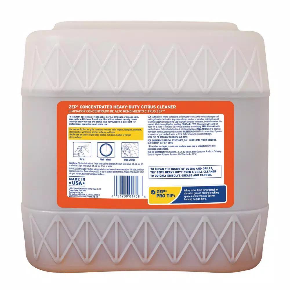 ZEP Heavy-Duty Citrus Degreaser, 3.5 Gal. Concentrated Multi-Purpose Cleaner
