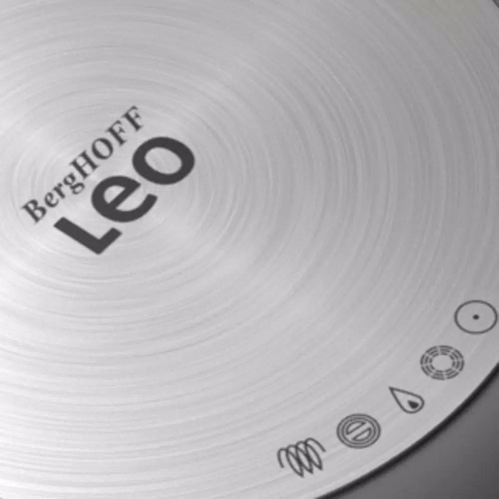 BergHOFF Leo 10 in. Aluminum Nonstick Grill Pan, Induction Compatible, Grey