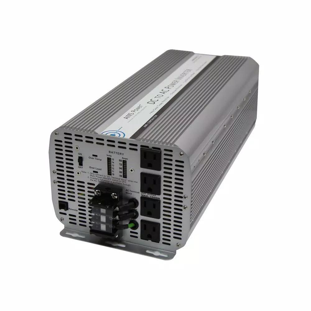AIMS POWER 8000-Watt Modified Sine Wave Power Inverter, 12V DC to 120V AC with 16000W Surge