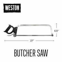 Weston 22 in. Stainless Steel Butcher Meat Saw with Trigger Lock thumbnail 2