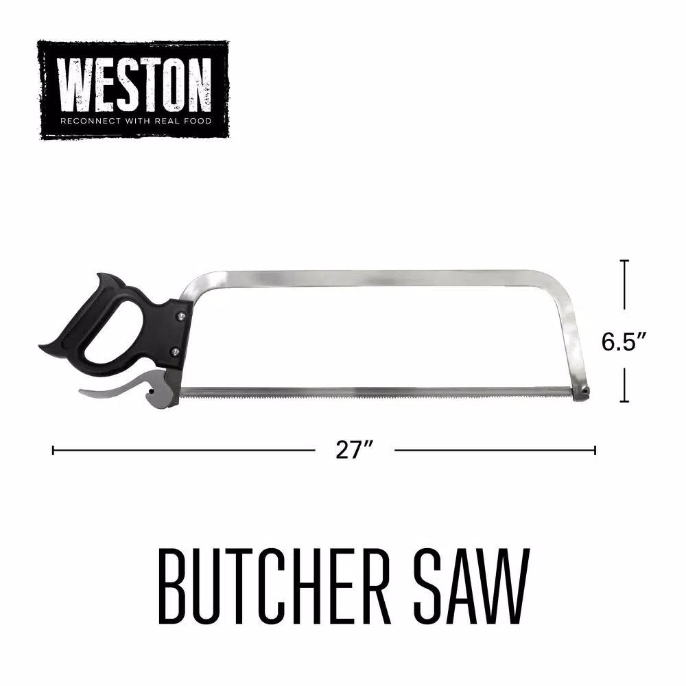 Weston 22 in. Stainless Steel Butcher Meat Saw with Trigger Lock