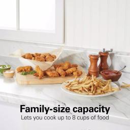 Hamilton Beach 3 Qt. Stainless Steel Deep Fryer, 1500W Electric Countertop Fryer thumbnail 3
