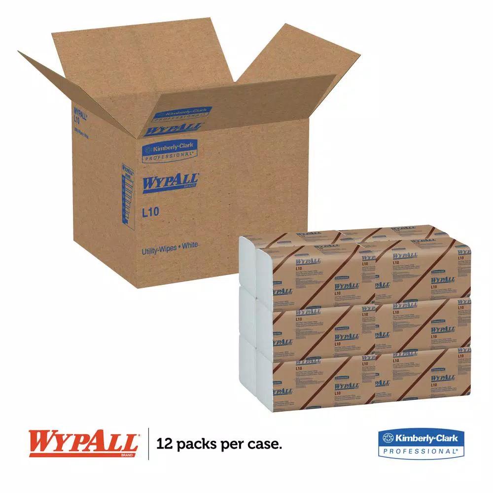 WypAll L10 Sani-Prep Dairy Towels, 1-Ply, 10.5 x 9.37 in, 2400 Sheets (12 Packs of 200)
