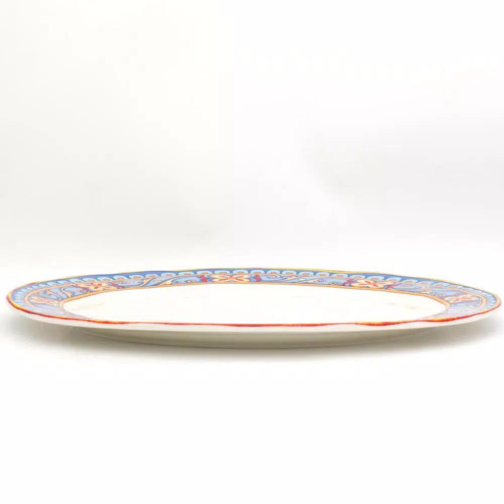 Euro Ceramica Duomo 18 in. Oval Stoneware Platter