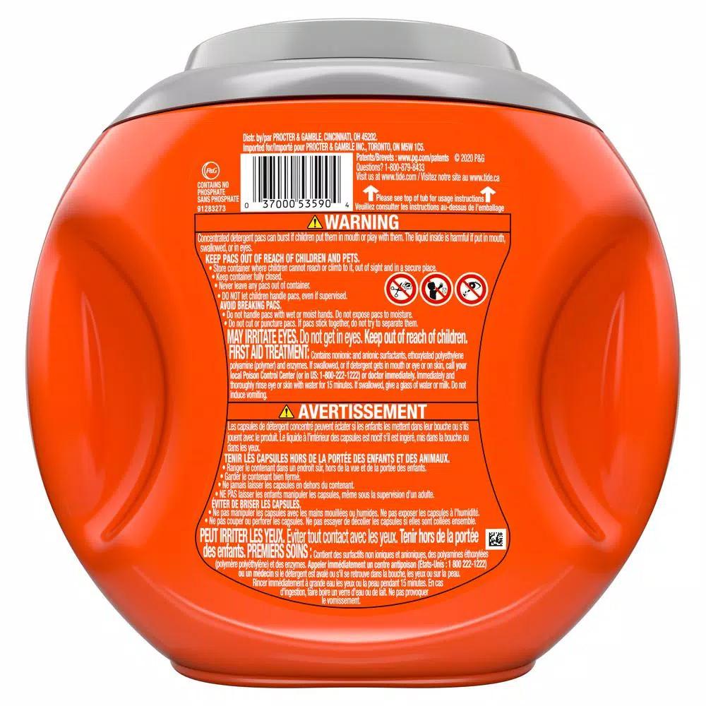 Tide Heavy Duty 10X Hygienic Clean Power Pods Laundry Detergent, Original Scent, 21-Count (4-Pack)