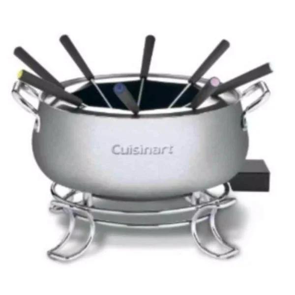 Cuisinart Electric Fondue Set, 3 Qt. Brushed Stainless Steel Pot with Adjustable Temperature