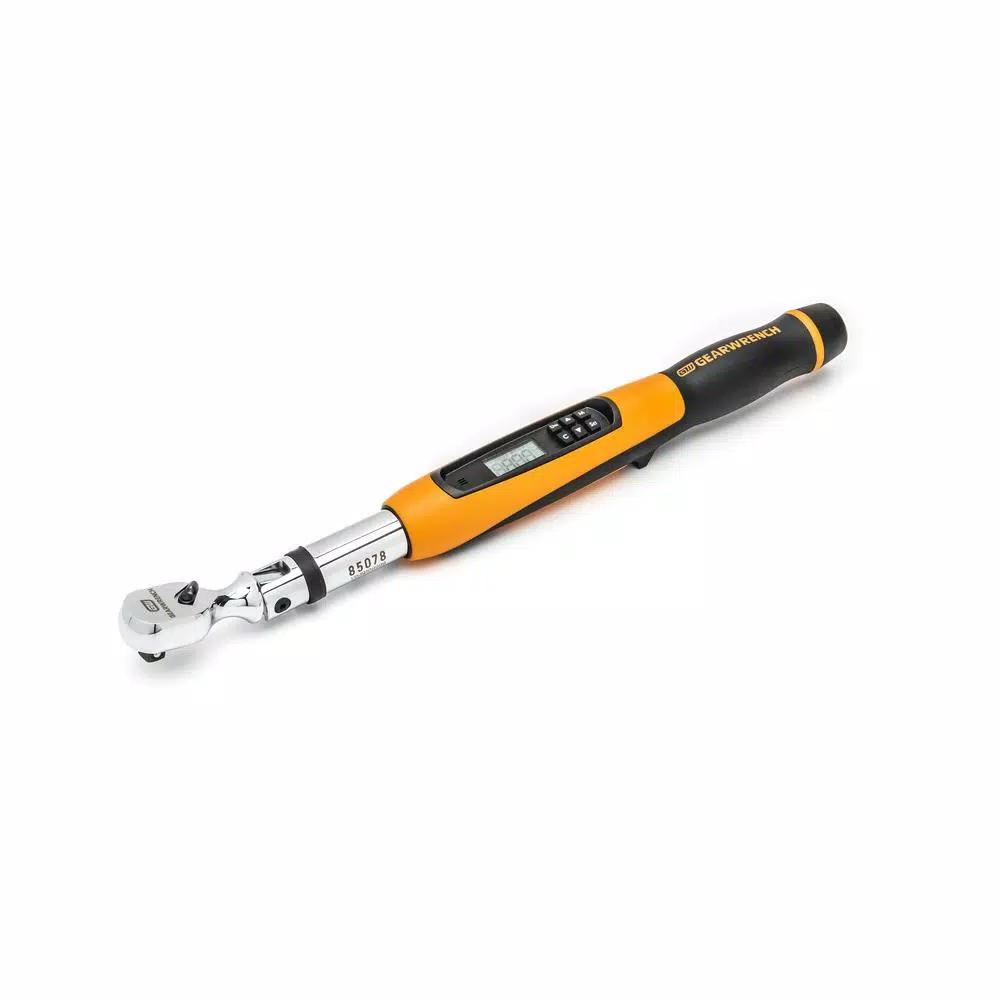 GEARWRENCH 3/8 in. Flex Head Electronic Torque Wrench, 10-100 ft./lbs. with Angle Mode