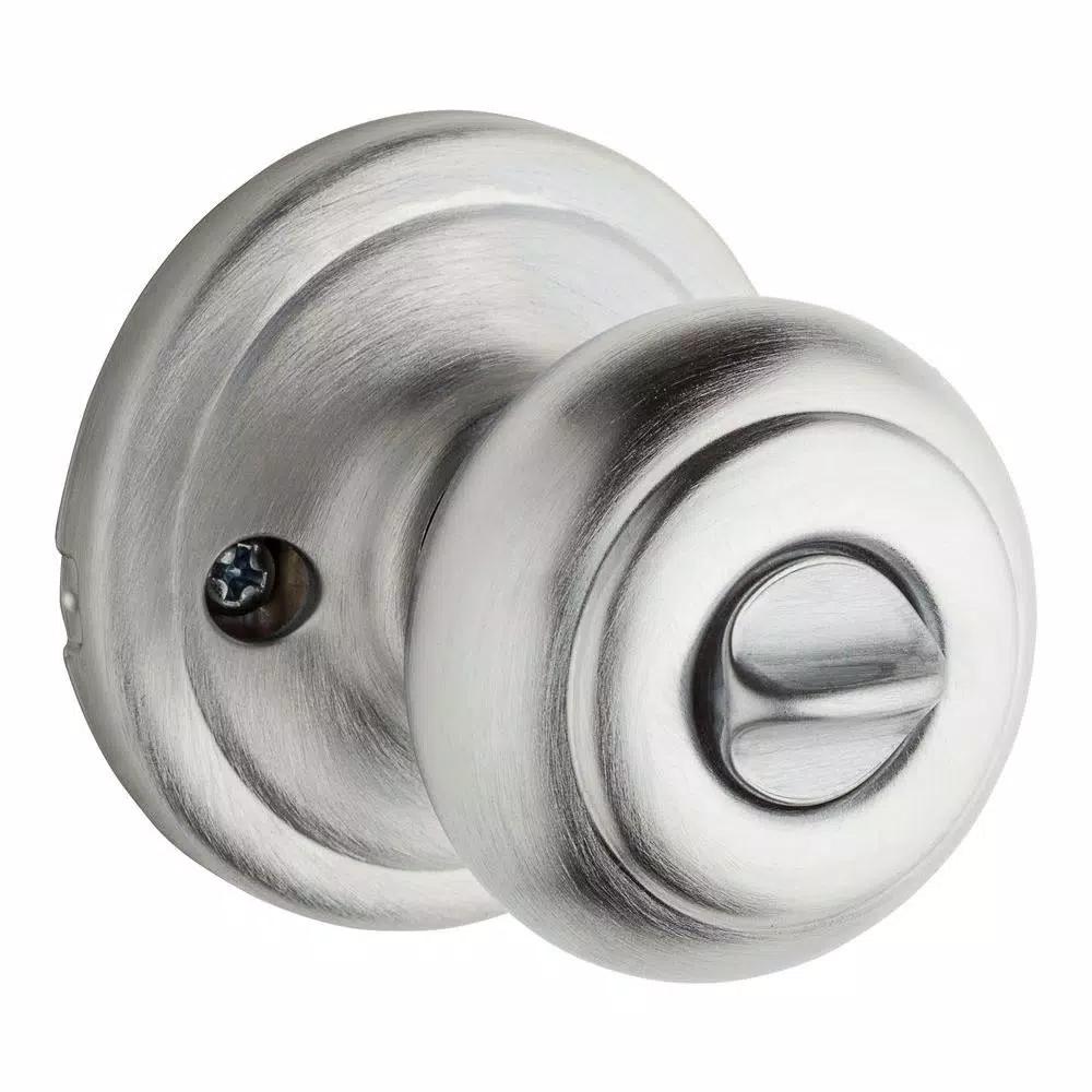 Kwikset Hancock Satin Chrome Entry Door Knob with SmartKey Security