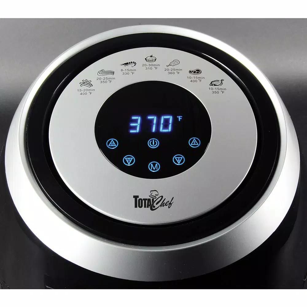 Total Chef 3.8 Qt. 1500W Air Fryer with Touchscreen LCD Display and 7 Presets, Black
