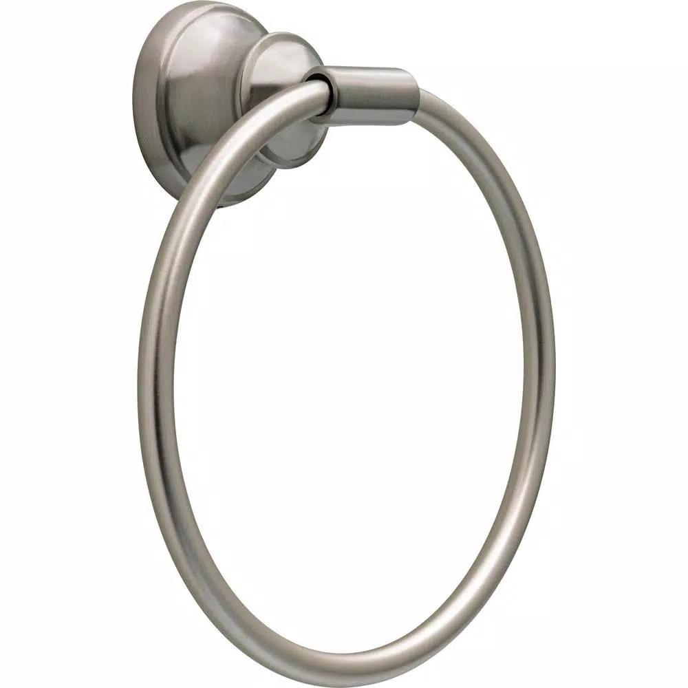 Delta Starmount Brushed Nickel Towel Ring with SpotShield Technology