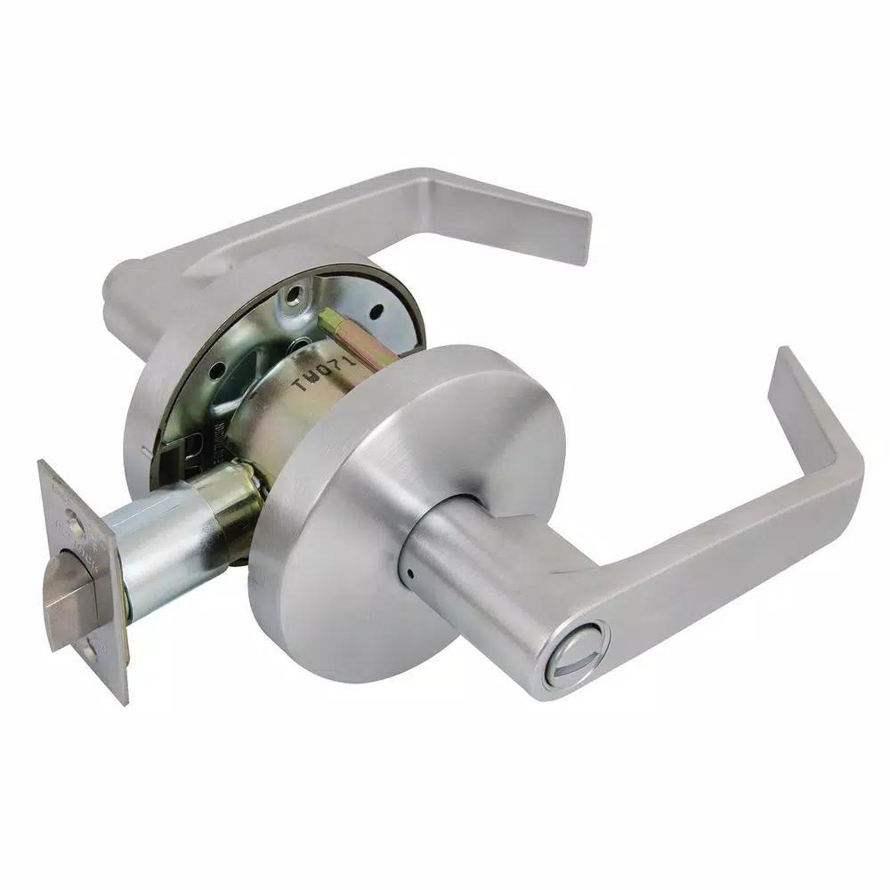 US Lock 2050 GR2 Privacy Bed/Bath Door Lever, 2-3/4 in. Backset, US26D Dull Chrome