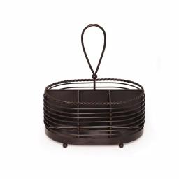 Gourmet Basics by Mikasa Mikasa Gourmet Basics 10 in. Wrought Iron Rope Napkin and Flatware Caddy thumbnail 1