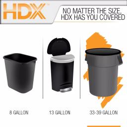 HDX Black Drawstring Outdoor and Yard Trash Bags, 33-39 Gallon, 51 Count thumbnail 2
